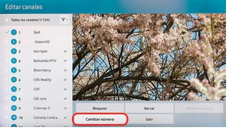 ordenar canales Samsung tV